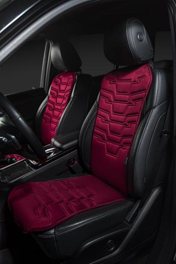 2 199 р. Накидка на сиденье (1 место Афины) ЛЮКС ст ФОРТ Lord Autofashion   (бордовый, строчка бордовая)  с доставкой в г. Керчь. Увеличить фотографию 4