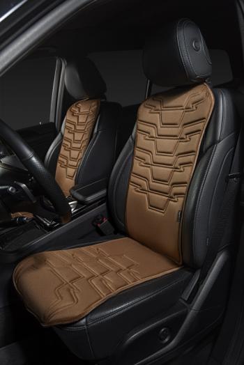 2 599 р. Накидка на сиденье (1 место Афины) ЛЮКС ст ФОРТ Lord Autofashion   (коричневый, строчка коричневая)  с доставкой в г. Керчь. Увеличить фотографию 3