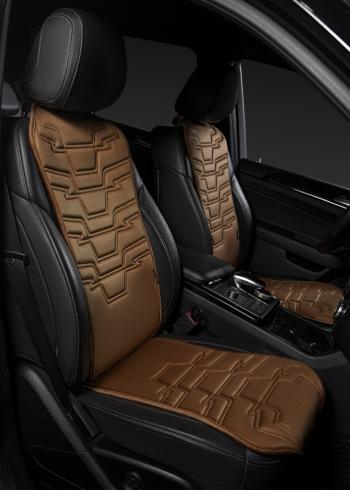 2 599 р. Накидка на сиденье (1 место Афины) ЛЮКС ст ФОРТ Lord Autofashion   (коричневый, строчка коричневая)  с доставкой в г. Керчь. Увеличить фотографию 4