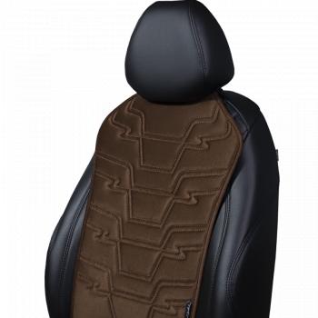 2 599 р. Накидка на сиденье (1 место Афины) ЛЮКС ст ФОРТ Lord Autofashion   (коричневый, строчка коричневая)  с доставкой в г. Керчь. Увеличить фотографию 7