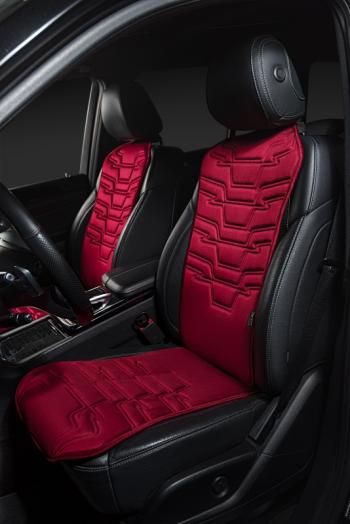 2 599 р. Накидка на сиденье (1 место Афины) ЛЮКС ст ФОРТ Lord Autofashion   (красный, строчка темно-красная)  с доставкой в г. Керчь. Увеличить фотографию 2