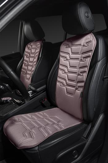 2 599 р. Накидка на сиденье (1 место Афины) ЛЮКС ст ФОРТ Lord Autofashion   (розовый, строчка розовая)  с доставкой в г. Керчь. Увеличить фотографию 2