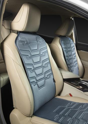 2 599 р. Накидка на сиденье (1 место Афины) ЛЮКС ст ФОРТ Lord Autofashion   (серо-голубой, строчка серо-голубая)  с доставкой в г. Керчь. Увеличить фотографию 5