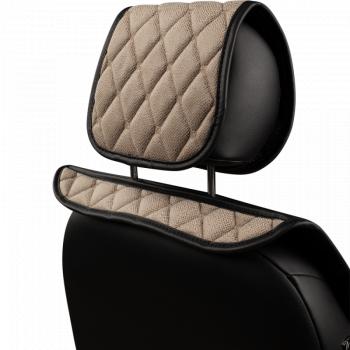 2 999 р. Накидка на сиденье (2 места Каир) ТЕЙЛОР ст БАЙРОН Lord Autofashion   (бежевый, строчка бежевая)  с доставкой в г. Керчь. Увеличить фотографию 6