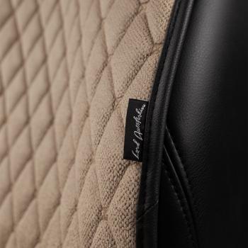 2 999 р. Накидка на сиденье (2 места Каир) ТЕЙЛОР ст БАЙРОН Lord Autofashion   (бежевый, строчка бежевая)  с доставкой в г. Керчь. Увеличить фотографию 9