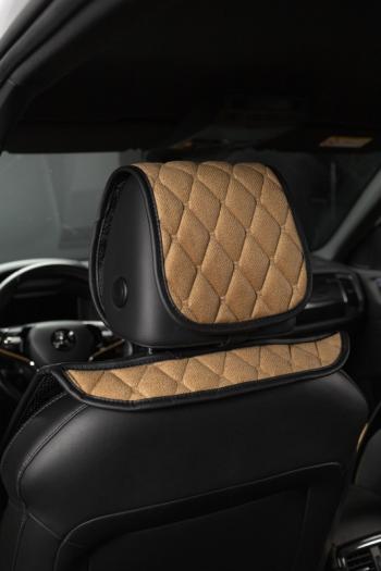 2 999 р. Накидка на сиденье (2 места Каир) ТЕЙЛОР ст БАЙРОН Lord Autofashion   (бронза, строчка бежевая)  с доставкой в г. Керчь. Увеличить фотографию 5