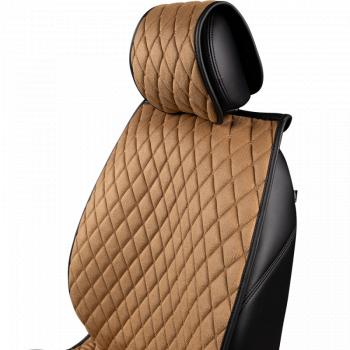 2 999 р. Накидка на сиденье (2 места Каир) ТЕЙЛОР ст БАЙРОН Lord Autofashion   (бронза, строчка бежевая)  с доставкой в г. Керчь. Увеличить фотографию 2