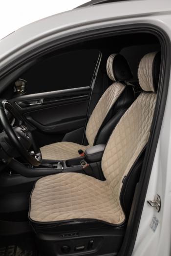 2 999 р. Накидка на сиденье (2 места Каир) ТЕЙЛОР ст БАЙРОН Lord Autofashion   (светло-бежевый, строчка бежевая)  с доставкой в г. Керчь. Увеличить фотографию 6