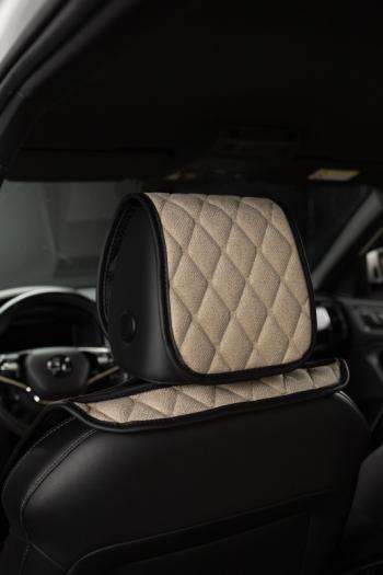 2 999 р. Накидка на сиденье (2 места Каир) ТЕЙЛОР ст БАЙРОН Lord Autofashion   (светло-бежевый, строчка бежевая)  с доставкой в г. Керчь. Увеличить фотографию 7