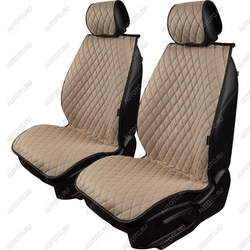 2 999 р. Накидка на сиденье (2 места Каир) ТЕЙЛОР ст БАЙРОН Lord Autofashion   (светло-бежевый, строчка бежевая)  с доставкой в г. Керчь