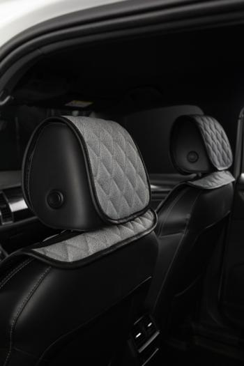 2 899 р. Накидка на сиденье (2 места Каир) ТЕЙЛОР ст БАЙРОН Lord Autofashion   (светло-серая, строчка серая)  с доставкой в г. Керчь. Увеличить фотографию 2