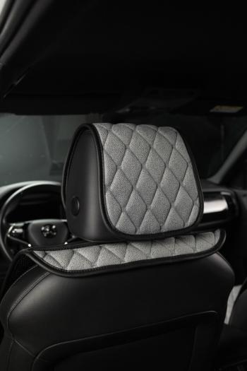 2 899 р. Накидка на сиденье (2 места Каир) ТЕЙЛОР ст БАЙРОН Lord Autofashion   (светло-серая, строчка серая)  с доставкой в г. Керчь. Увеличить фотографию 3