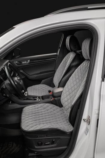 2 899 р. Накидка на сиденье (2 места Каир) ТЕЙЛОР ст БАЙРОН Lord Autofashion   (светло-серая, строчка серая)  с доставкой в г. Керчь. Увеличить фотографию 5