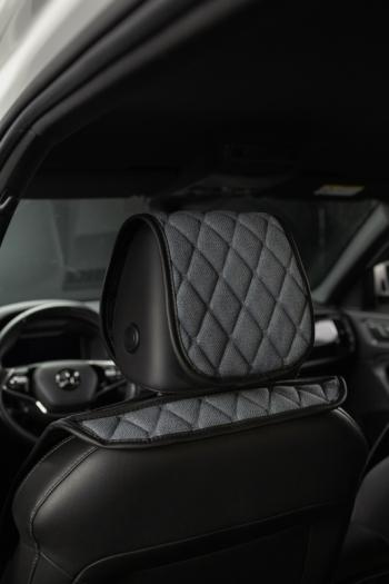 2 779 р. Накидка на сиденье (2 места Каир) ТЕЙЛОР ст БАЙРОН Lord Autofashion   (серый, строчка серая)  с доставкой в г. Керчь. Увеличить фотографию 5