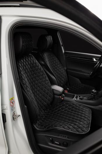 2 779 р. Накидка на сиденье (2 места Каир) ТЕЙЛОР ст БАЙРОН Lord Autofashion   (черный, строчка серая)  с доставкой в г. Керчь. Увеличить фотографию 3