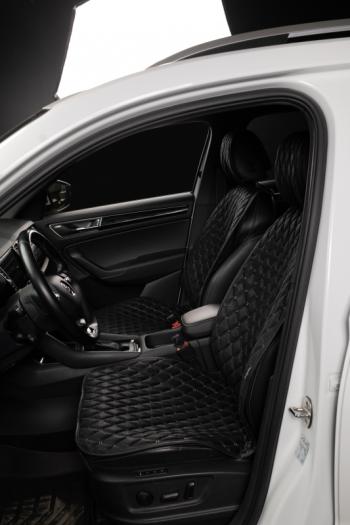 2 779 р. Накидка на сиденье (2 места Каир) ТЕЙЛОР ст БАЙРОН Lord Autofashion   (черный, строчка серая)  с доставкой в г. Керчь. Увеличить фотографию 2