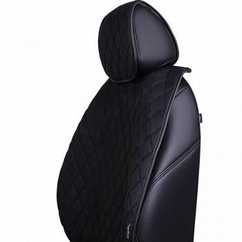 4 399 р. Накидка на сидение (5 мест Софа) ТЕЙЛОР ст РОМБ Lord Autofashion   (черный, строчка черная)  с доставкой в г. Керчь. Увеличить фотографию 4