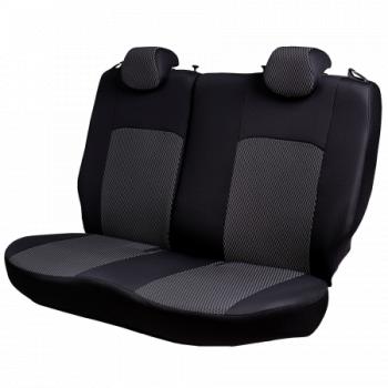 5 949 р. Комплект чехлов для сидений (РЗСиС 60/40 2Г Жаккард) ДУБЛИН Lord Autofashion  Лада Гранта Кросс  2194 (2018-2025) универсал (черный, вставка Прямоугольник черная)  с доставкой в г. Керчь. Увеличить фотографию 7