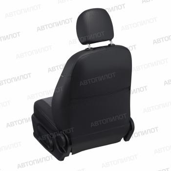 8 499 р. Чехлы на сиденья Алькантара ромб (к. TrendLine раздел. 40/60 + вырез под подлокот.+ надкрыльн. экокожа) Автопилот Volkswagen Passat B7 седан (2010-2015) (черный/серый)  с доставкой в г. Керчь. Увеличить фотографию 4
