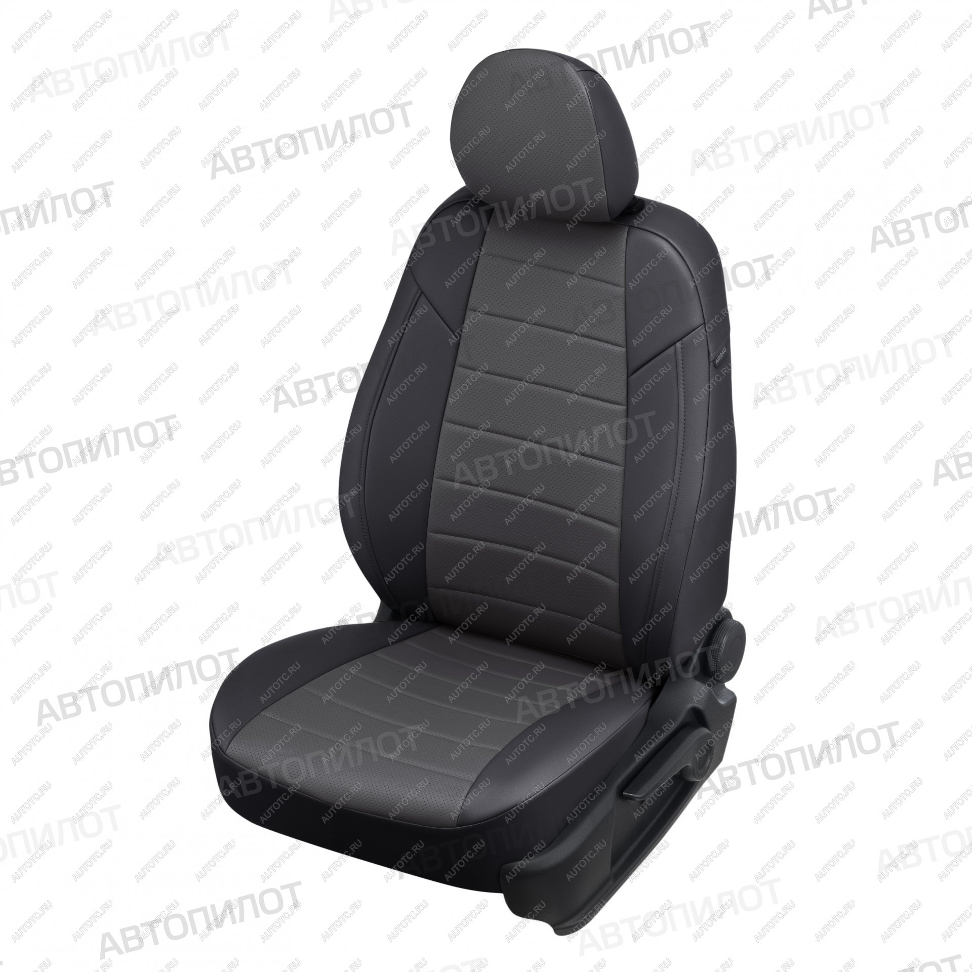12 999 р. Чехлы на сиденья Экокожа (8 мест сплош. экокожа) Автопилот  Volkswagen Caravelle  T5 - Multivan  T5 (черный/темно-серый)  с доставкой в г. Керчь