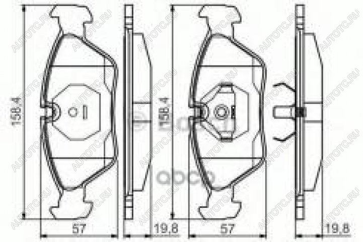 4 899 р. Колодки тормозные передние (4шт.) BOSCH BMW 3 серия E30 седан (1982-1991)  с доставкой в г. Керчь