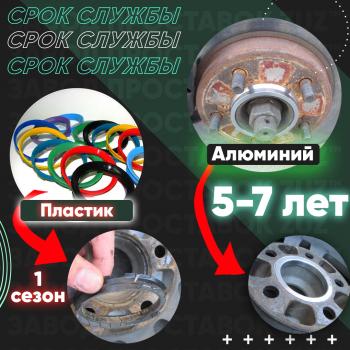 1 199 р. Алюминиевое центровочное кольцо (4 шт) 59.6 x 72.6 ЗУЗ    с доставкой в г. Керчь. Увеличить фотографию 3