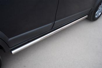 Пороги труба SLITKOFF Chevrolet Captiva (2011-2013) 1-ый рестайлинг