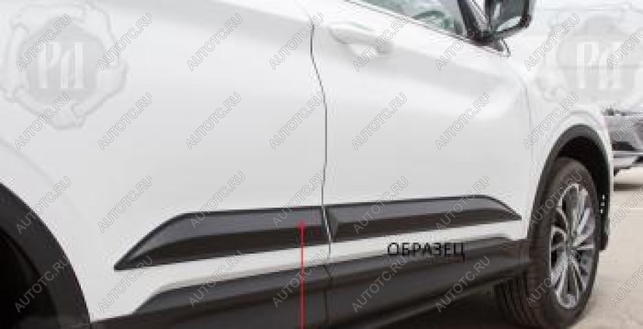 1 489 р. Молдинг двери передний левый Русская Артель KIA Soul PS рестайлинг (2017-2019) (глянец под покраску)  с доставкой в г. Керчь