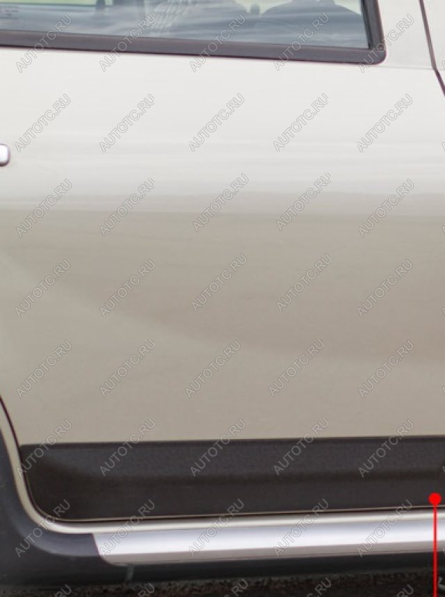 819 р. Молдинг двери задний левый широкий Русская Артель  Renault Sandero Stepway  (BS) (2010-2014) (шагрень)  с доставкой в г. Керчь