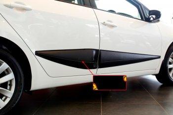 Передний правый молдинг на двери широкий Русская Артель KIA Cerato 3 YD рестайлинг седан (2016-2019)