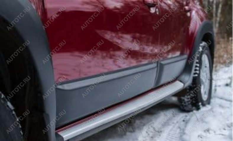 2 059 р. Задний левый молдинги на двери Русская Артель  Renault Duster  HS (2010-2015) дорестайлинг (шагрень)  с доставкой в г. Керчь