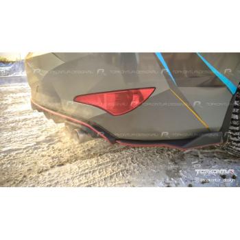 Элероны заднего бампера TopKontur Hyundai Solaris RBr седан рестайлинг (2014-2017) (тисненая поверхность)