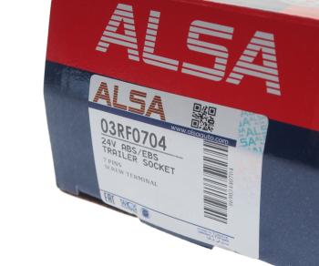 1 449 р. Разъем электрический прицепа ISO 7638 7-полюсный АБС (розетка) ALSA ALSA 03rf0704  с доставкой в г. Керчь. Увеличить фотографию 2