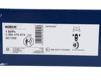 4 399 р. Диск тормозной MERCEDES Sprinter задний (1шт.) BOSCH BOSCH 0986479r78  с доставкой в г. Керчь. Увеличить фотографию 7