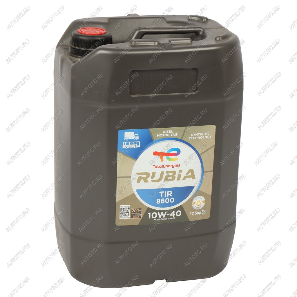 19 999 р. Масло дизельное RUBIA TIR 8600 10W40 псинт.17.5кг TR TOTAL TOTAL 172160  с доставкой в г. Керчь