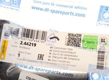 389 р. Патрубок VOLVO FH12 компрессора DT DT 2.44219  с доставкой в г. Керчь. Увеличить фотографию 2