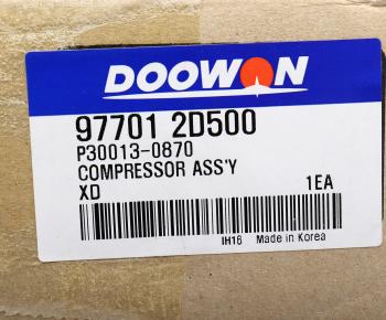29 999 р. Компрессор HYUNDAI Elantra (00-) кондиционера DOOWON DOOWON 97701-2d500  с доставкой в г. Керчь. Увеличить фотографию 6
