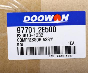 24 799 р. Компрессор HYUNDAI Tucson (04-) (2.0) KIA Sportage (04-) (2.0) кондиционера DOOWON DOOWON 97701-2e500  с доставкой в г. Керчь. Увеличить фотографию 6