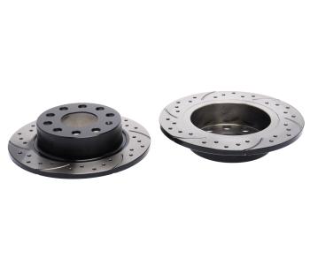 Диск тормозной VW Golf 5,6 AUDI A3 SKODA Octavia (1Z,5E),Yeti задний перфорированный комплект TAYGA TAYGA bdf224