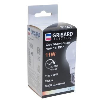 92 р. Лампа светодиодная E27 A60 11W (90W) 220V холодный GRISARD ELECTRIC GRISARD ELECTRIC gre-002-0015  с доставкой в г. Керчь. Увеличить фотографию 2