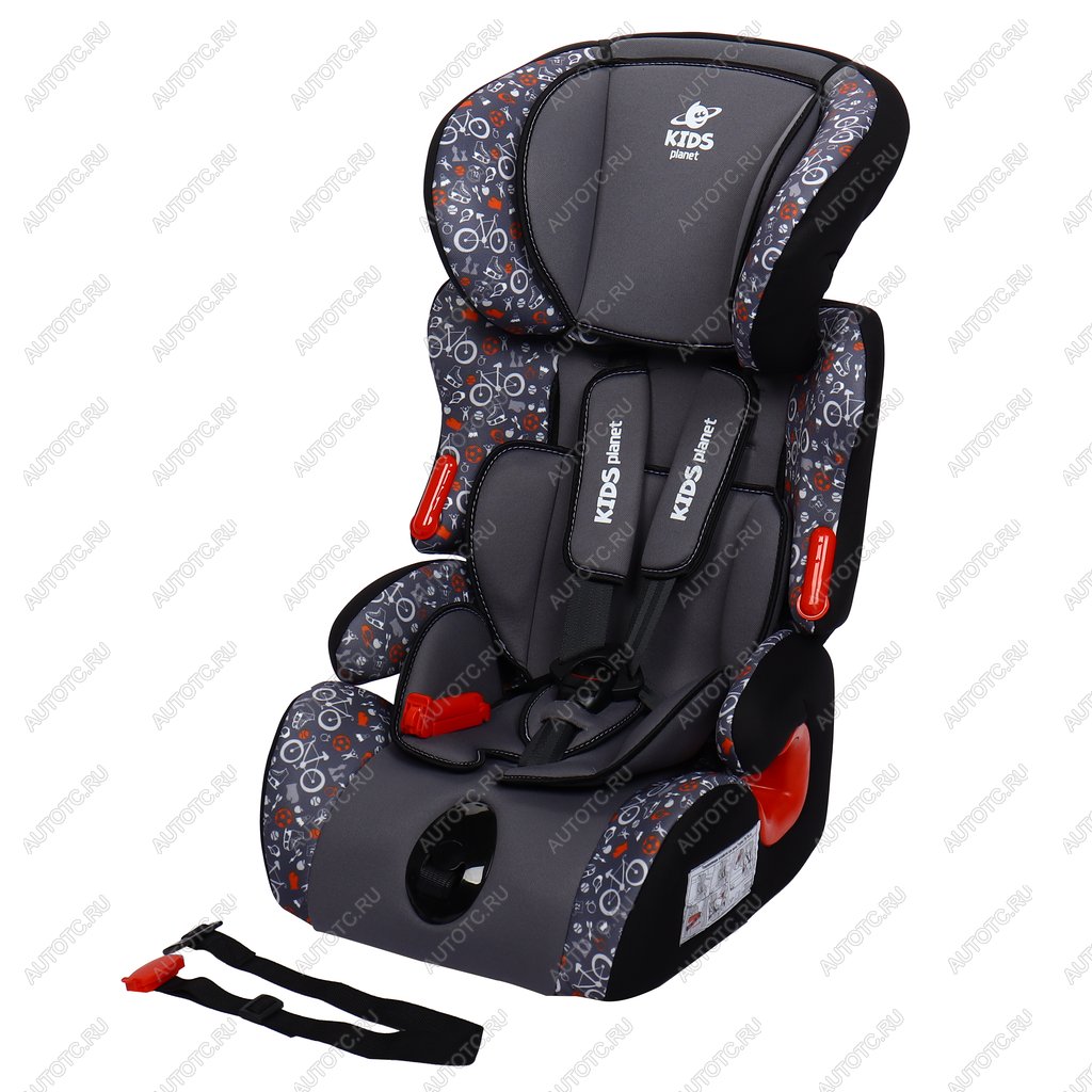 6 999 р. Автокресло детское 9-36кг (l-ll-lll) 1-12лет серый велосипед Calipso KIDS PLANET KIDS PLANET kres2550  с доставкой в г. Керчь