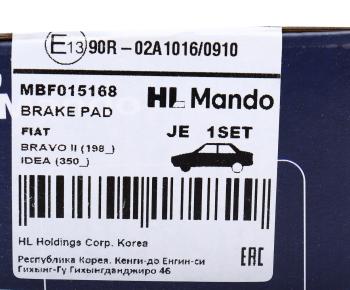 1 499 р. Колодки тормозные FIAT Albea передние (4шт.) MANDO MANDO mbf015168  с доставкой в г. Керчь. Увеличить фотографию 6