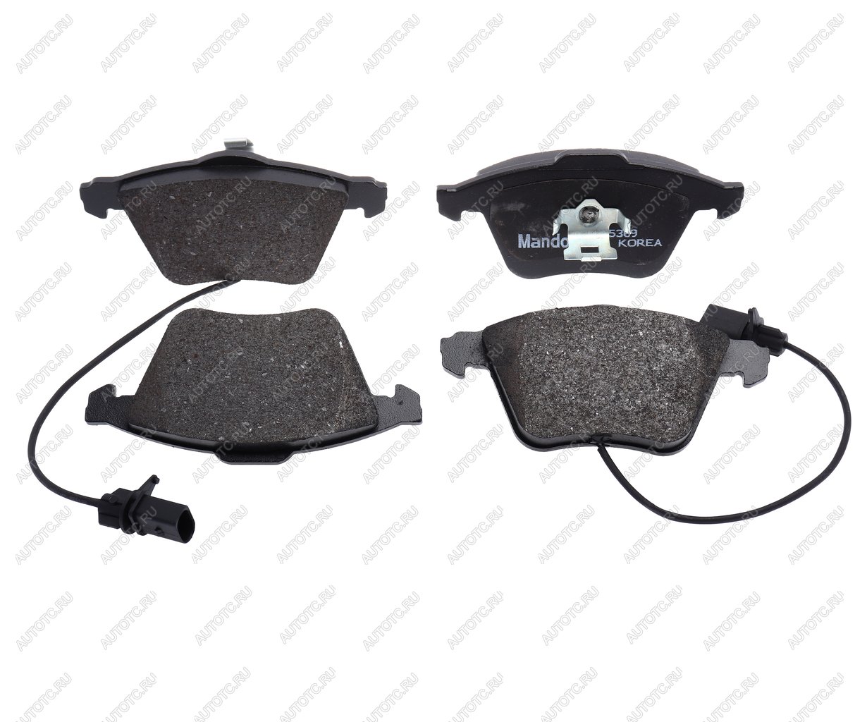 2 679 р. Колодки тормозные AUDI A6 (3.0),Allroad (00-) с датчиком передние (4шт.) MANDO MANDO mbf015369 MANDO mbf015369  с доставкой в г. Керчь