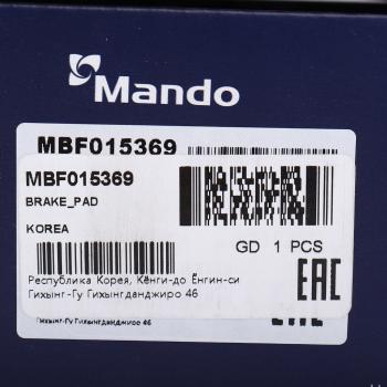 2 679 р. Колодки тормозные AUDI A6 (3.0),Allroad (00-) с датчиком передние (4шт.) MANDO MANDO mbf015369 MANDO mbf015369  с доставкой в г. Керчь. Увеличить фотографию 7