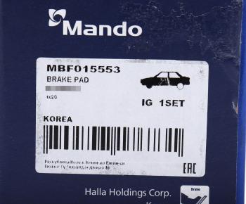 2 669 р. Колодки тормозные HYUNDAI Sonata YF (10-) передние (4шт.) MANDO MANDO mbf015553 MANDO mbf015553  с доставкой в г. Керчь. Увеличить фотографию 6