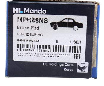 1 099 р. Колодки тормозные HYUNDAI i40 KIA Optima,Ceed (12-) передние (R16) (4шт.) MANDO MANDO mph48ns  с доставкой в г. Керчь. Увеличить фотографию 6