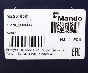 3 679 р. Амортизатор MITSUBISHI Lancer (03-) (2.0) передний левыйправый газовый MANDO MANDO mss016087  с доставкой в г. Керчь. Увеличить фотографию 4