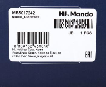 4 099 р. Амортизатор PEUGEOT 206,Partner CITROEN Berlingo передний правый газовый MANDO MANDO mss017242  с доставкой в г. Керчь. Увеличить фотографию 3
