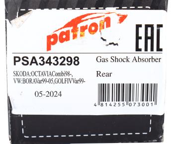 2 459 р. Амортизатор VW Golf (98-04) задний левыйправый PATRON PATRON psa343298  с доставкой в г. Керчь. Увеличить фотографию 4