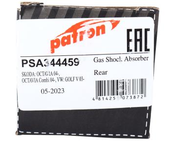2 369 р. Амортизатор VW Golf 5,6,Caddy AUDI A3 SKODA Octavia,Yeti задний левыйправый газовый PATRON PATRON psa344459  с доставкой в г. Керчь. Увеличить фотографию 4
